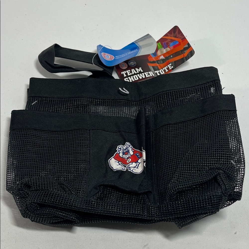 Black Mesh Team Shower Tote